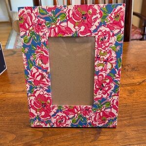 Lily Pulitzer Floral Pink and Blue Picture Frame